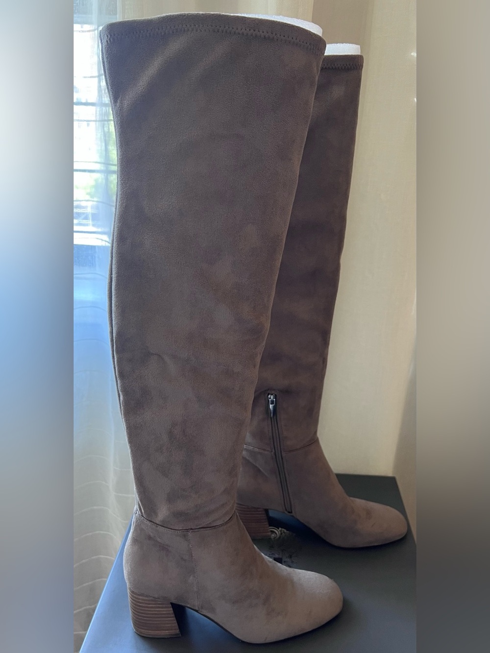 Vince Camuto Kantha Over The Knee Boots Foxy Taupe Suede 9M